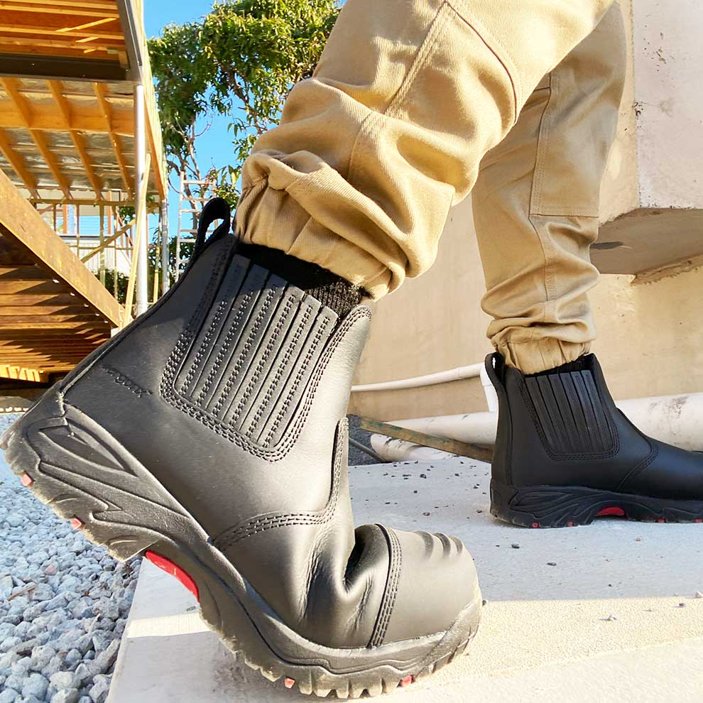 Ergonx Black Safety Boots Slip On (Hydrogen)
