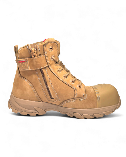 Ergonx All Tan Safety Boots Lace Up (Helium)