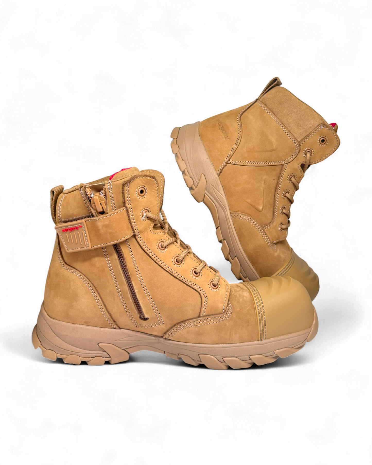 Ergonx All Tan Safety Boots Lace Up (Helium)