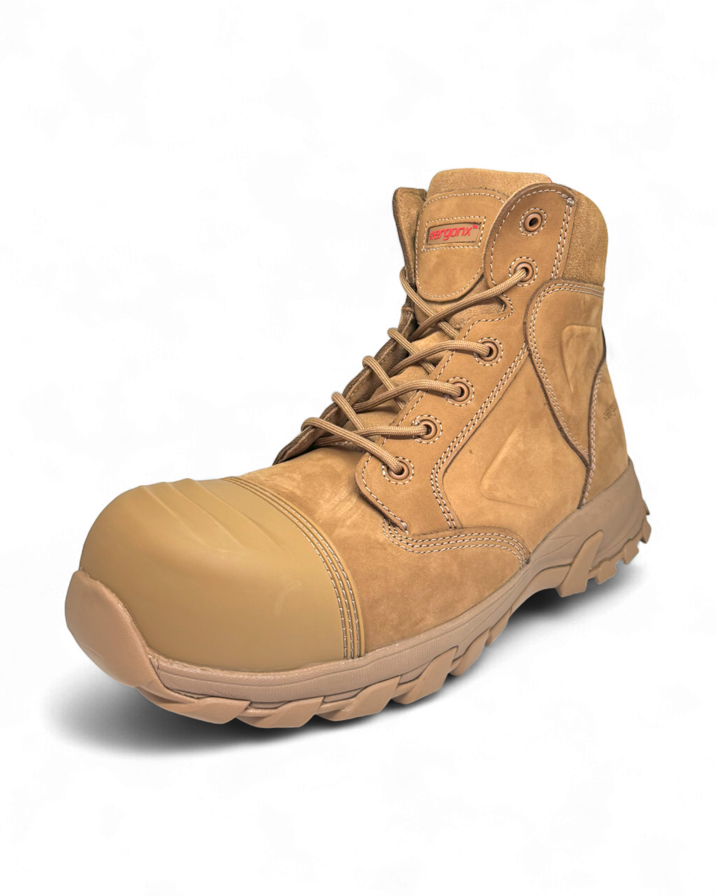Ergonx All Tan Safety Boots Lace Up (Helium)