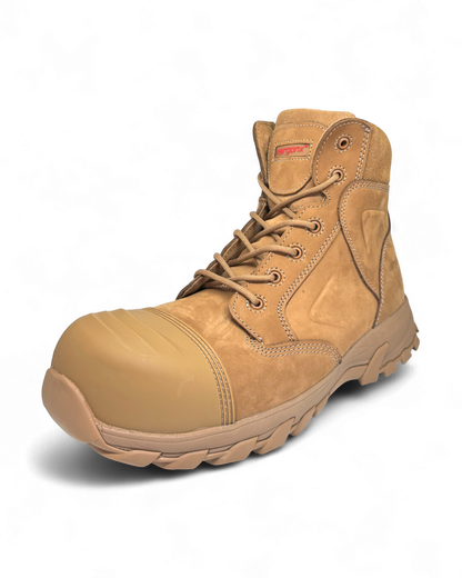 Ergonx All Tan Safety Boots Lace Up (Helium)