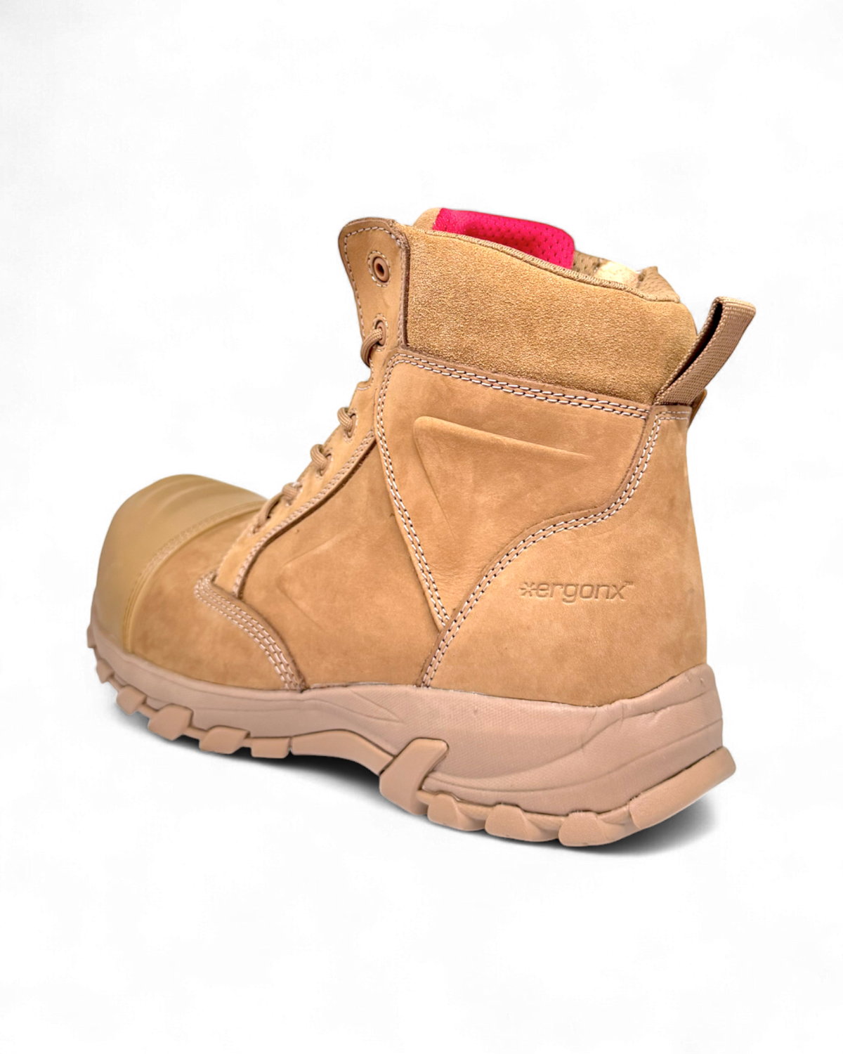 Ergonx Safety Boots Lace Up (Helium) All Tan — product detail