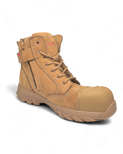 Ergonx All Tan Safety Boots Lace Up (Helium)