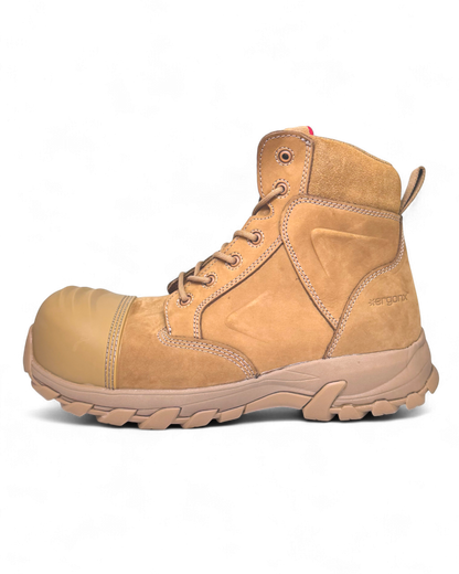Ergonx All Tan Safety Boots Lace Up (Helium)