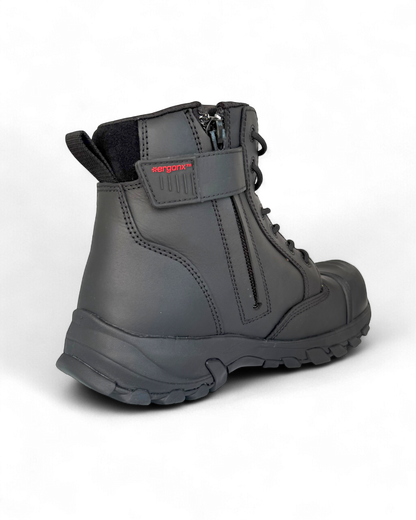 Ergonx Black Safety Boots Lace Up (Helium)
