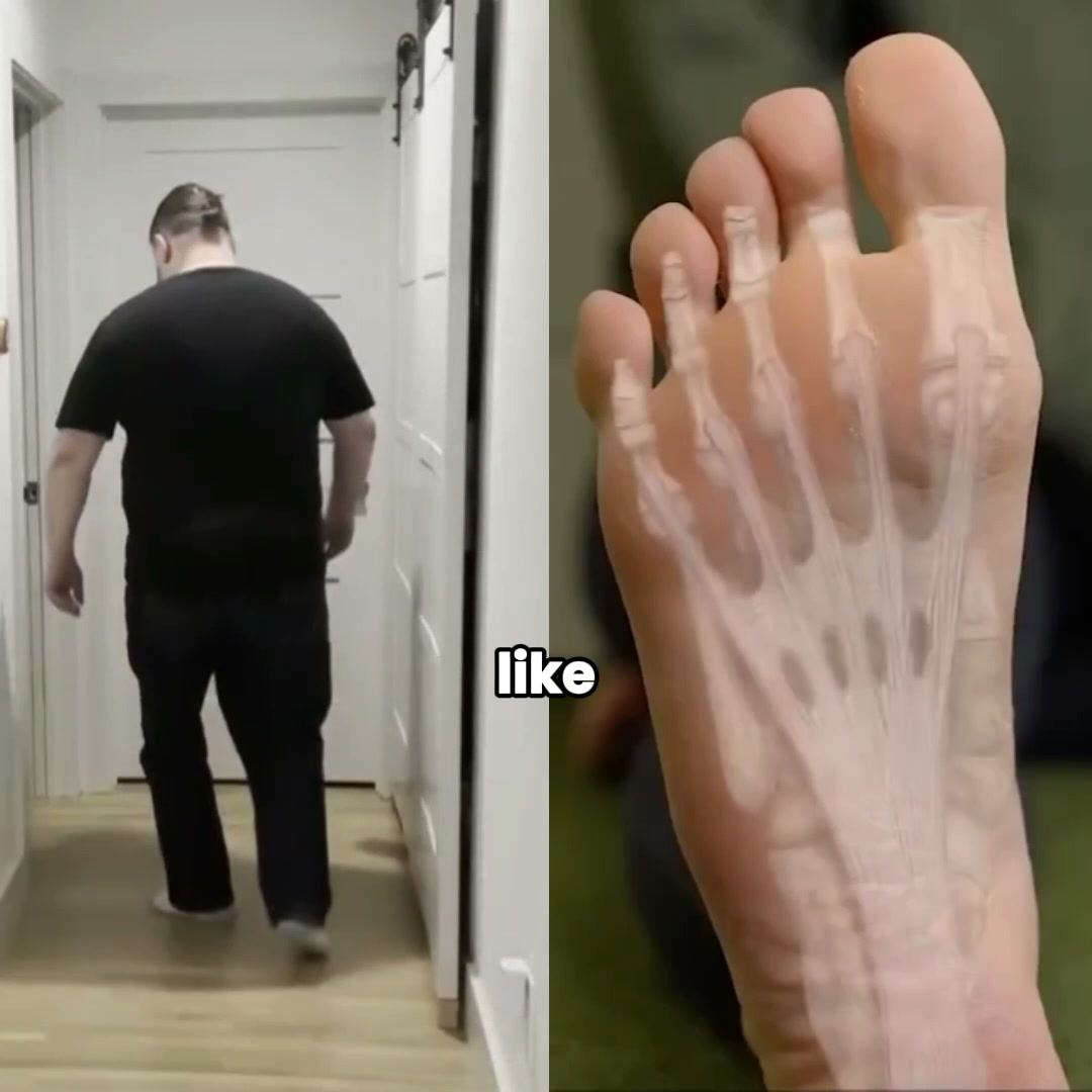 Worker walking stiffly after a long shift