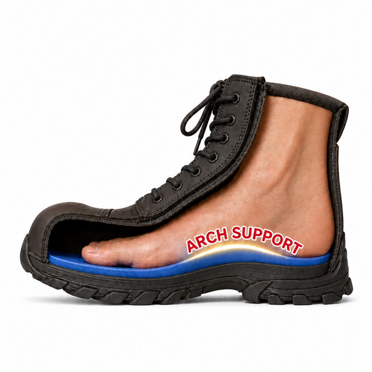 Ergonx Safety Boots Lace Up (Helium) Black