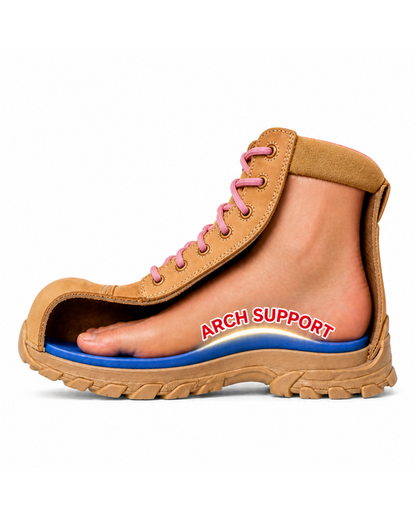 Ergonx Womens Work Boots All Tan (Helium) — product detail