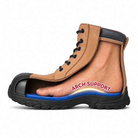Ergonx Safety Boots Lace Up (Helium) Tan