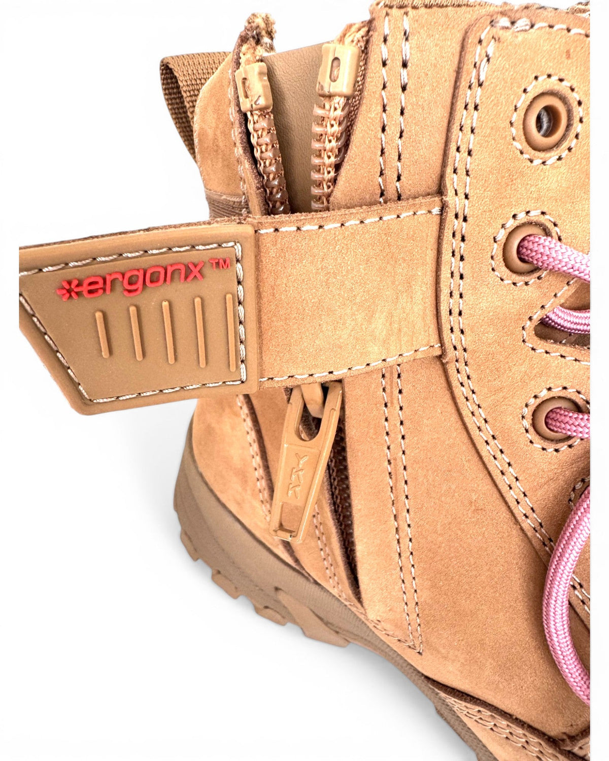 Ergonx Womens Work Boots All Tan (Helium) — product detail