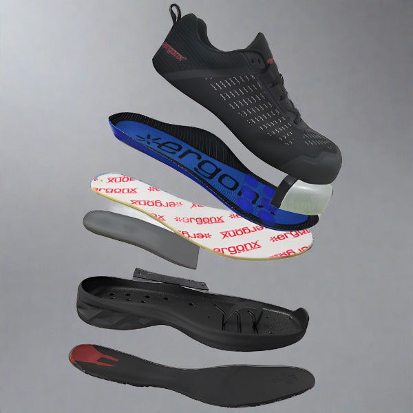 Ergonx Orthotic Safety Shoe Lace Up (LITHIUM) Black — product detail