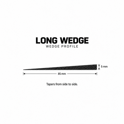 long wedge — side dimensions