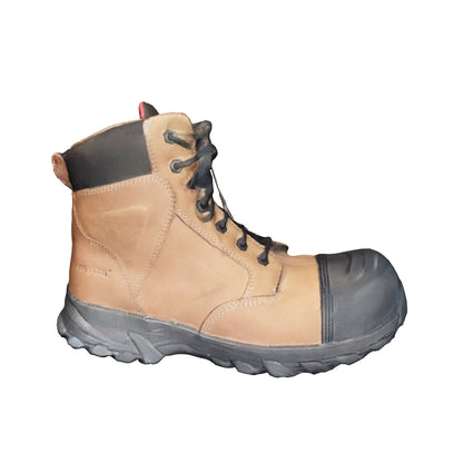 Ergonx Tan Lace Up Safety Boots + Socks Bundle