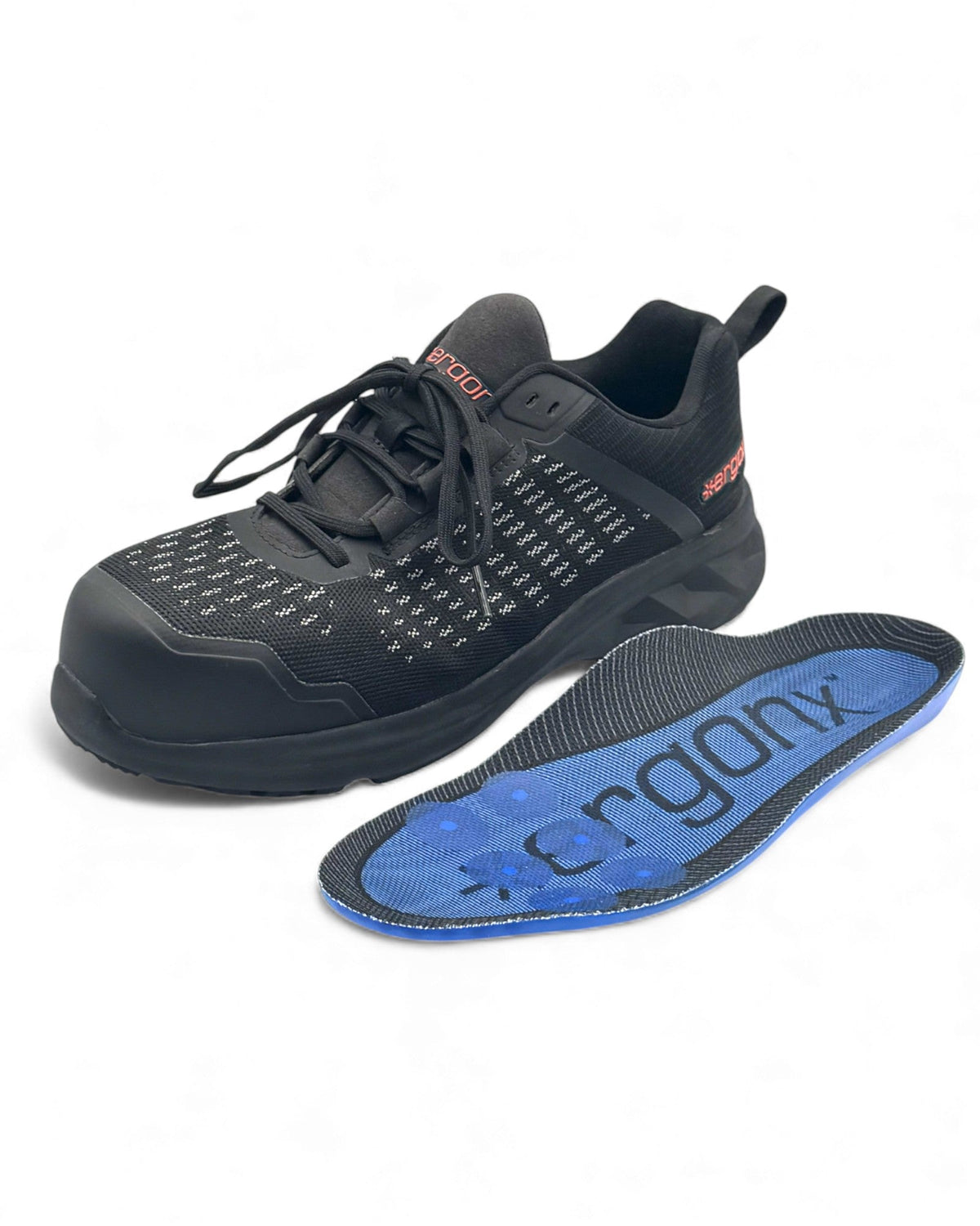 Ergonx Orthotic Safety Shoe Lace Up (LITHIUM) Black — product detail
