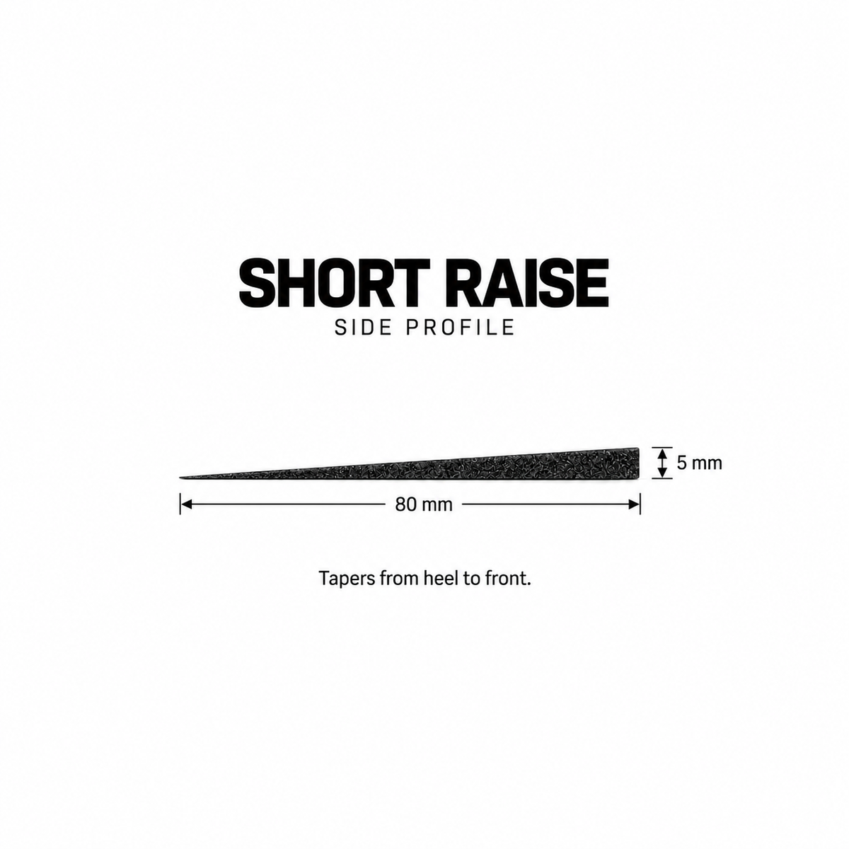 short raise — side dimensions