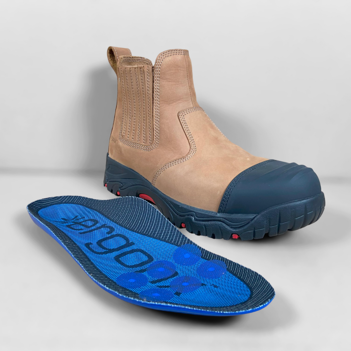 Ergonx Safety Boots Slip On (Hydrogen) Tan — product detail