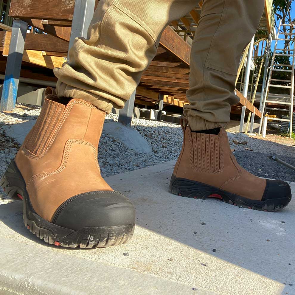 Ergonx Safety Boots Slip On (Hydrogen) Tan