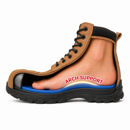 Ergonx Safety Boots Lace Up (Helium) Tan Toe
