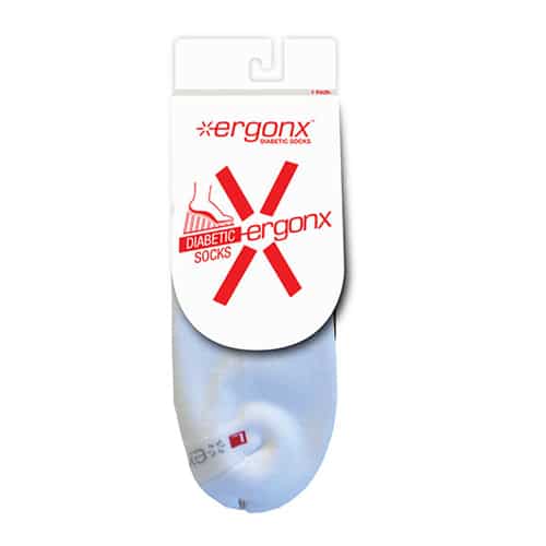 Ergonx Diabetic Socks 1/4 Crew (6 Pack)