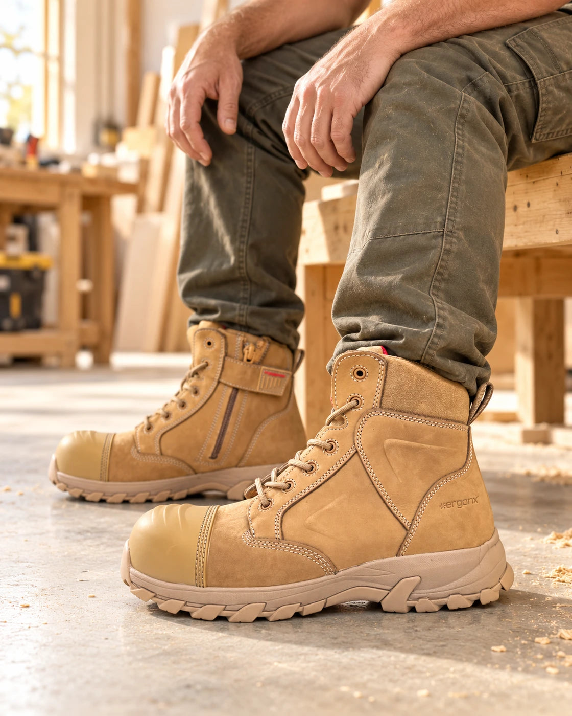 Comfort beneath a long working day — distinct Ergonx commercial work or product scenario
